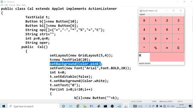 (26) Make Calculator with the help of applet in java смотреть онлайн