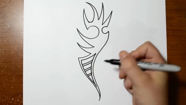 How to Draw a Tribal Tattoo Design - Sketch 3 смотреть онлайн