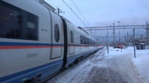 ВСК Электропоезд ЭВС1-19 «Сапсан» прибывает на станцию Тверь