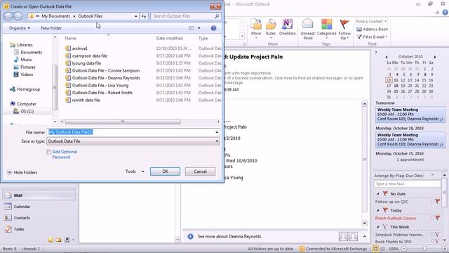 Outlook 2010 - Create a Personal File Folder смотреть онлайн