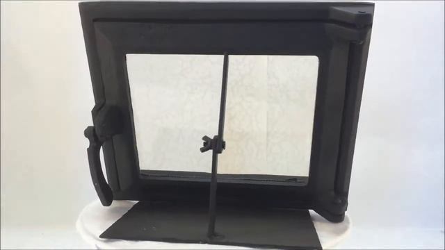 Дверца для печи со стеклом Fenix 102860к, чугунная печная дверка феникс, дверь в печь, грубу смотреть онлайн