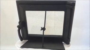 Дверца для печи со стеклом Fenix 102860к, чугунная печная дверка феникс, дверь в печь, грубу