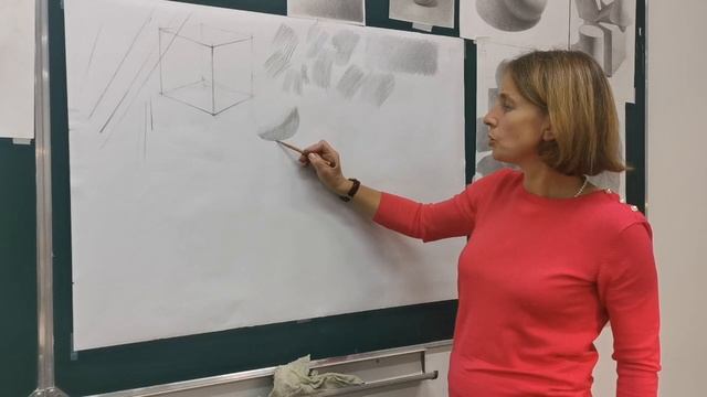 Лекция «Академический рисунок локонов гипсовой головы (на примере Антиноя)».