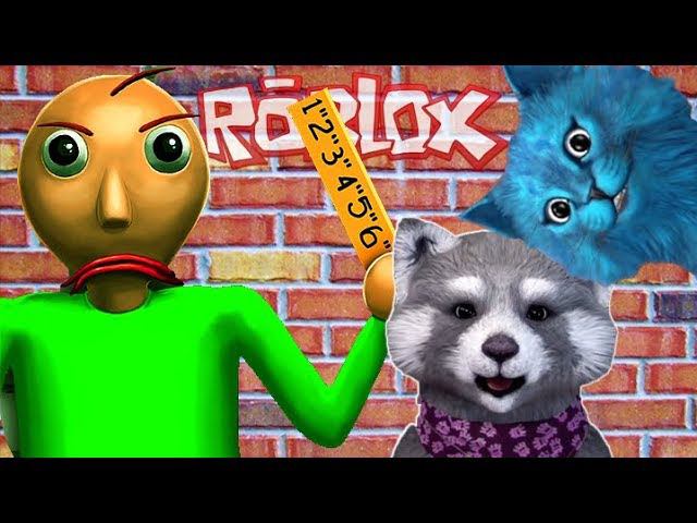 [БАЛДИ] Котёнок Лайк vs Енотик Стив Выживание и Троллинг Ютуберов в Роблокс