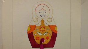 How to Draw a Matryoshka / Как нарисовать матрешку