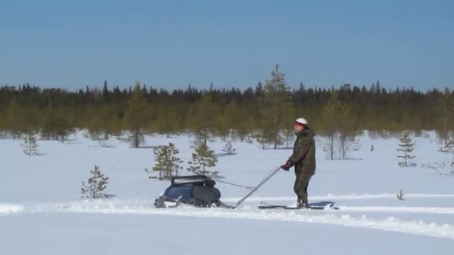 Мотобуксировщик "Следопыт" и сырой снег-2 смотреть онлайн