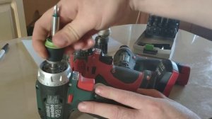 Шуруповерт metabo powermaxx. и центротек от фестул в одном.
