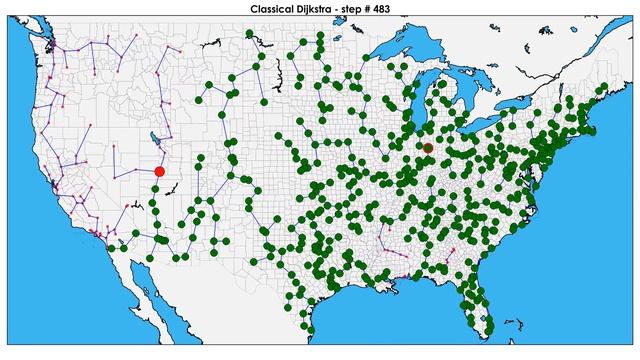 Dijkstra vs Bi-directional Dijkstra Algorithm on US Road Network