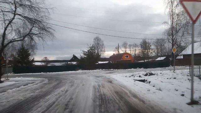 02.11.2023 г. 08:20 пгт. Пряжа Карелия (ДОРОГИ НЕ УБРАНЫ)