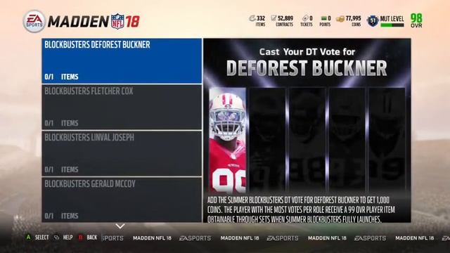 Madden 18 Ultimate Team New Summer Blockbusters Program - Information, Solos, Players, Sets смотреть онлайн