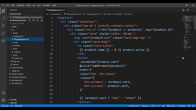 Shopping Cart | Vue.js | Vuex | Composition API | Bootstrap