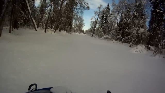Bearcat 570 breaks trail for a Skandic, RMK700, Panther, and three Polaris sleds in Alaska смотреть онлайн