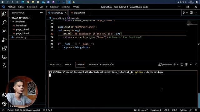 FLASK TUTORIAL #4 - URL arguments and redirect смотреть онлайн