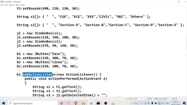 (38) Write a program to create Frame that display the student information and save in file in java смотреть онлайн