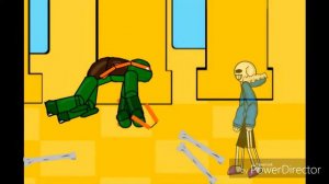 Черепашки ниндзя против Санса(Рафаель и Миккилеанджело против Санс)TMNT VS. UNDERTALE