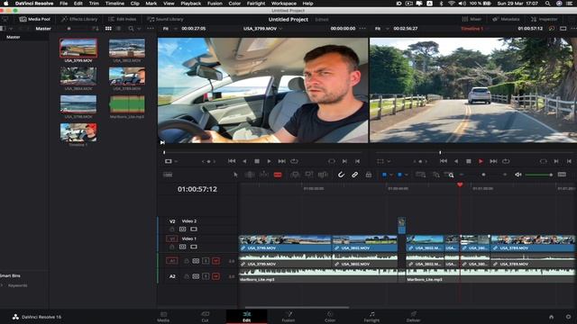 Как начать монтировать сегодня | Монтаж видео в  Davinci Resolve 16 |  Видеомонтаж