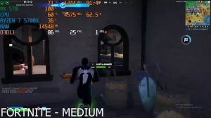 Ryzen 7 5700X + RX 570 Benchmark 1080p | Fortnite