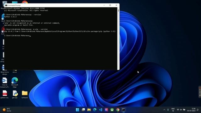 [SOLVED] Pip is not recognized as an internal or external command | Windows 11 Python Error