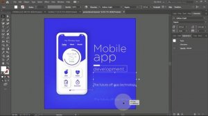 Mobile app development promotional banner design in Adobe Photoshop CC