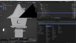 Blender Избушка ► 4.16. Главный план. Изба детали, ч.1