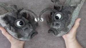 МК по валянию тапочек на 3-Д шаблоне.