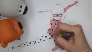 КЕША И ТУЧКА РАСКРАШИВАЮТ ЛЕДИ БАГ МУЛЬТИКИ ДЛЯ ДЕТЕЙ С ИГРУШКАМИ