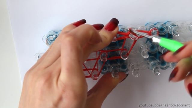Сердце из резинок. Половинки сердца из резинок - брелки | Half Hearts Rainbow Loom