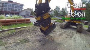 engcon EC30 tiltrotator with Q Safe quick coupler + EC Oil auto oil connection