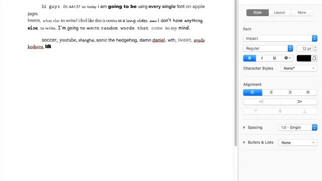 every font on apple pages! смотреть онлайн