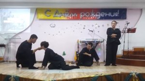 Христианская пантомима на четверых. Christian pantomime for four.