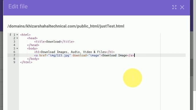 Download image on click in HTML || Download File on Button Click in HTML