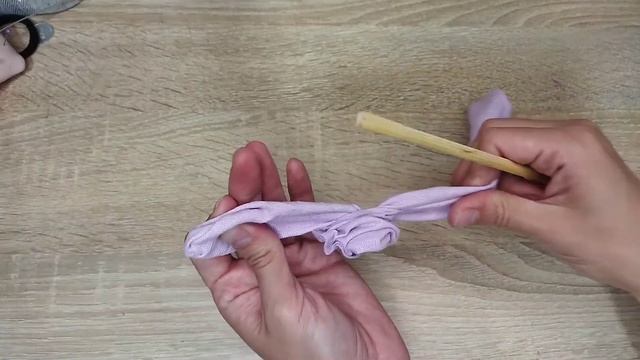 DIY Как красиво завязать бант на резинке? Льняной бант, МК