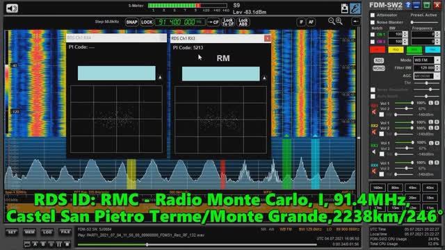 04.07.2021 16:06UTC, [Es], Два спорадических облака: RMC, Италия, и NPO Radio 1, Нидерланды.