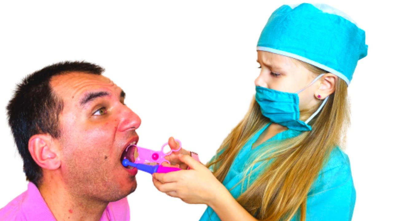 Полина и играет в зубной доктор смотреть онлайн