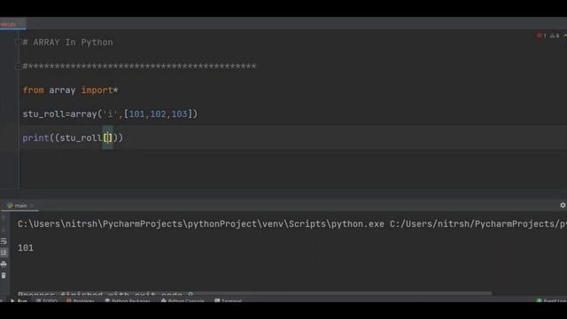 Array in Python ||One Dimensional Array using Array Module in Python @Codeshop_By_Nitesh