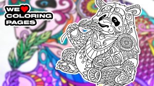 #37 Панда Анти-Стресс Раскраска | МЫ ❤️ РАСКРАСКИ