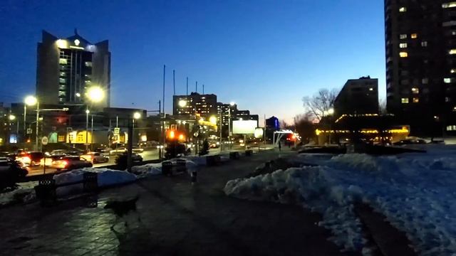 Вечерний Оренбург  улица Чкалова…  Видео Виктор Поживин смотреть онлайн