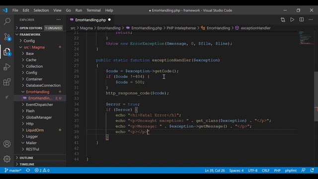 PHP MVC Framework Error Exception Handling PHP | Tutorial | PHP Server-Side | Learn PHP