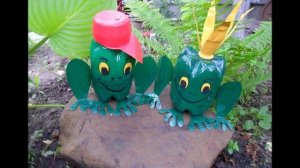 Веселая дачная поделка лягушка своими руками