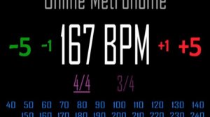 Metronomo Online - Online Metronome - 167 BPM 4/4