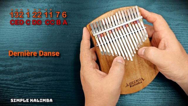 Dernière Danse (Indila) - Kalimba Easy Tutorial смотреть онлайн