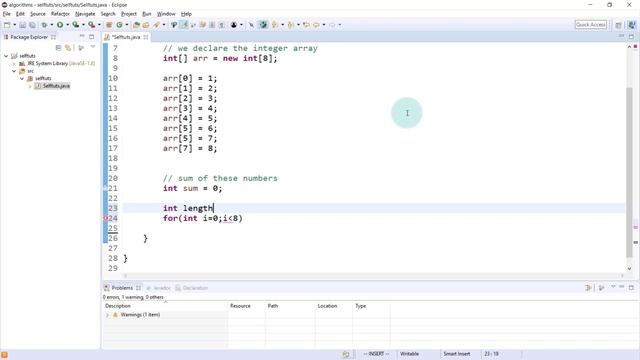 Find sum of elements in an array in Java | Basic Array Algorithm смотреть онлайн