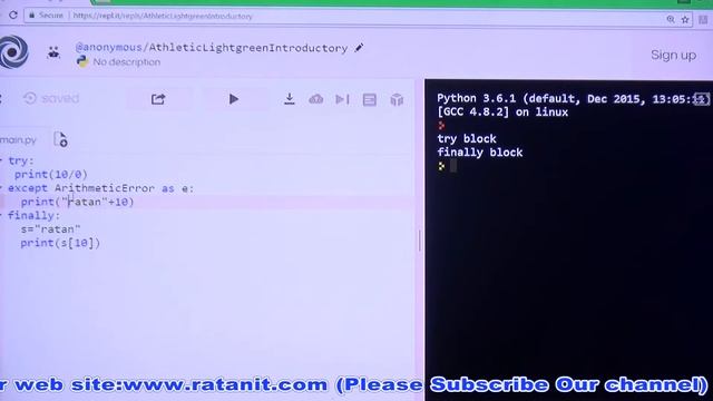 Python Tutorial || Exception Handling || Part-6 || By Ratan Sir смотреть онлайн