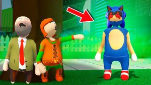 СОНИК.EXE ИЩЕТ НАС! ПРЯЧЕМСЯ В САМОЙ ОПАСНОЙ НЫЧКЕ! УГАРНЫЕ ПЛАСТИЛИНОВЫЕ ПРЯТКИ В HUMAN FALL FLAT