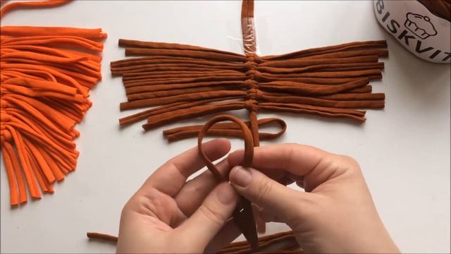 МК ПЕРЫШКО из трикотажной пряжи | t-shirt yarn | макраме | интерьерная подвеска своими руками