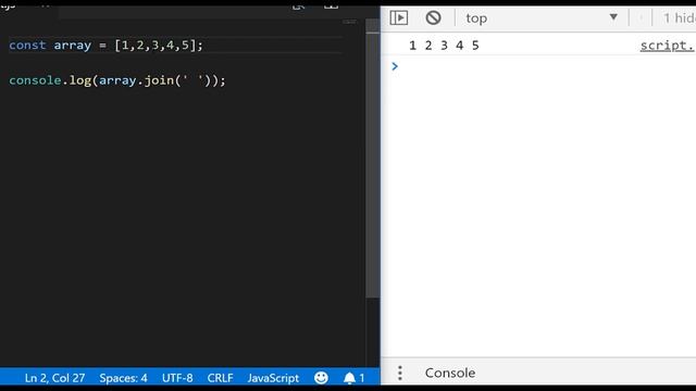 JavaScript join method: How to merge arrays into one value
