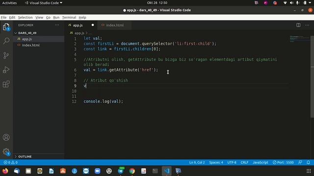 JavaScript DOM Attributes| Suhrob Abduaxatov | 4K
