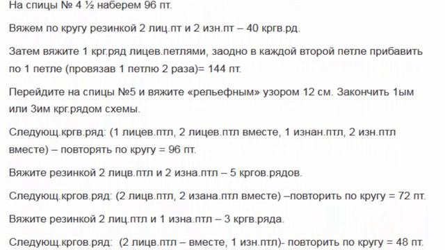 Шапка, шарф, митёнки вяжем спицами рельефным узором