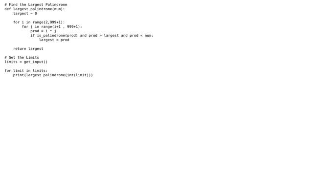 Project Euler #4 - Largest Palindrome Project - Python смотреть онлайн