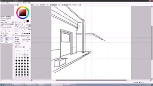 Paint Tool Sai 2 : PERSPECTIVE RULERS.